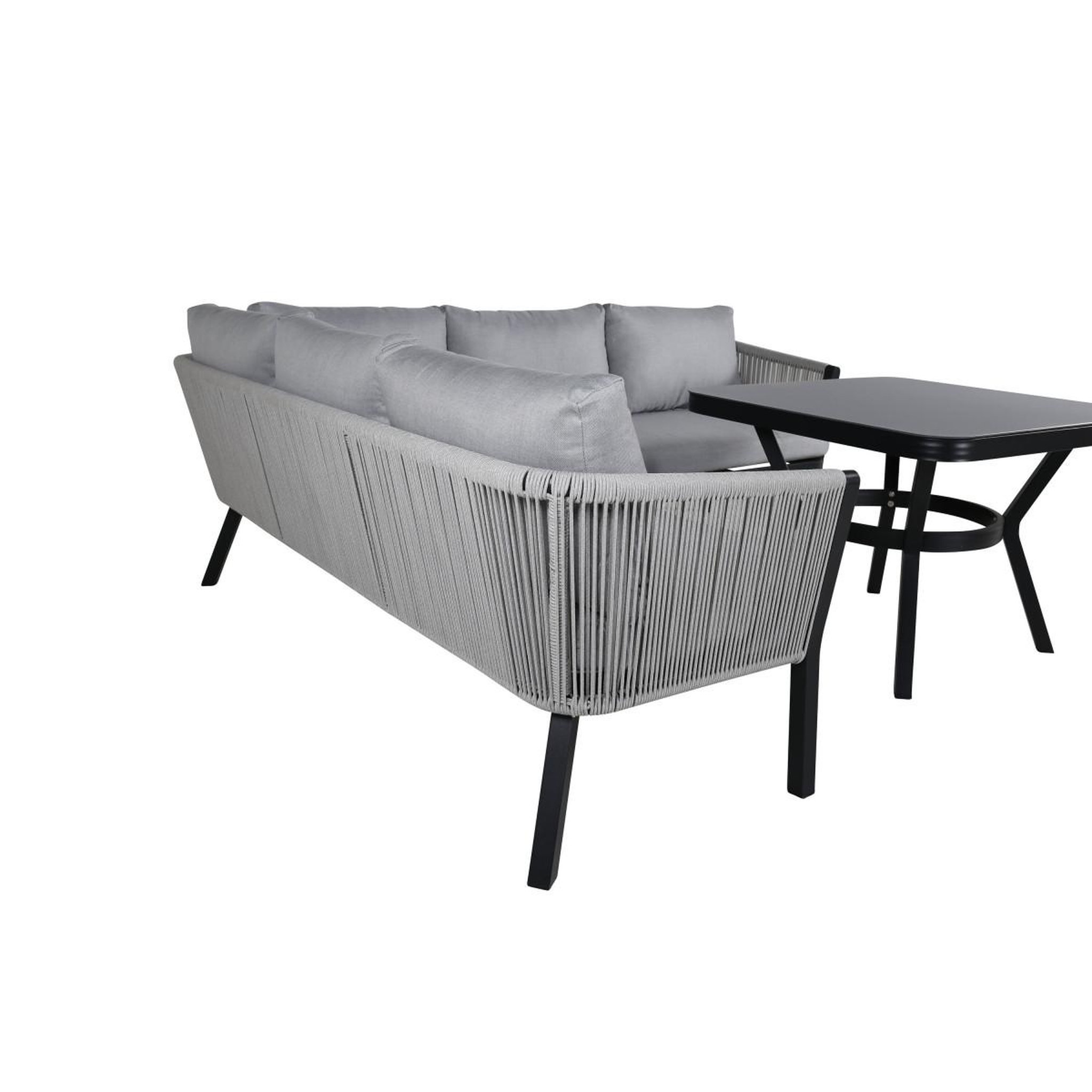 Voir la diapositive 3 : Paris Prix Salon d'angle de jardin  virya  206cm noir & gris