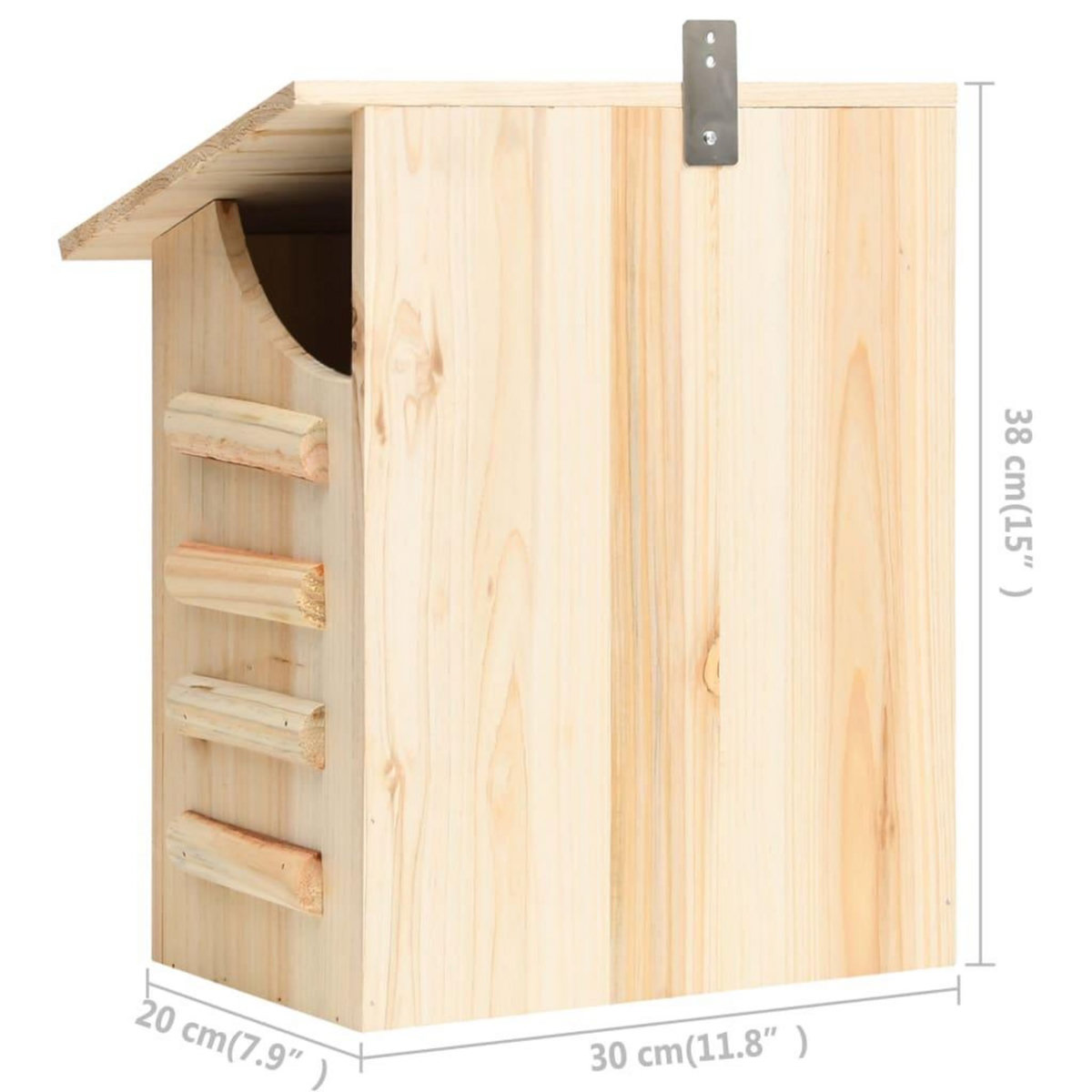 VIDAXL Maison pou chauve-souris Bois de sapin massif 30x20x38 cm