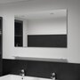 VIDAXL Miroir mural avec etagere 100x60 cm Verre trempe