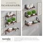 Voir la diapositive 4 : tectake Lot de 3 étagères murales design style industriel Bois foncé industriel, rustique
