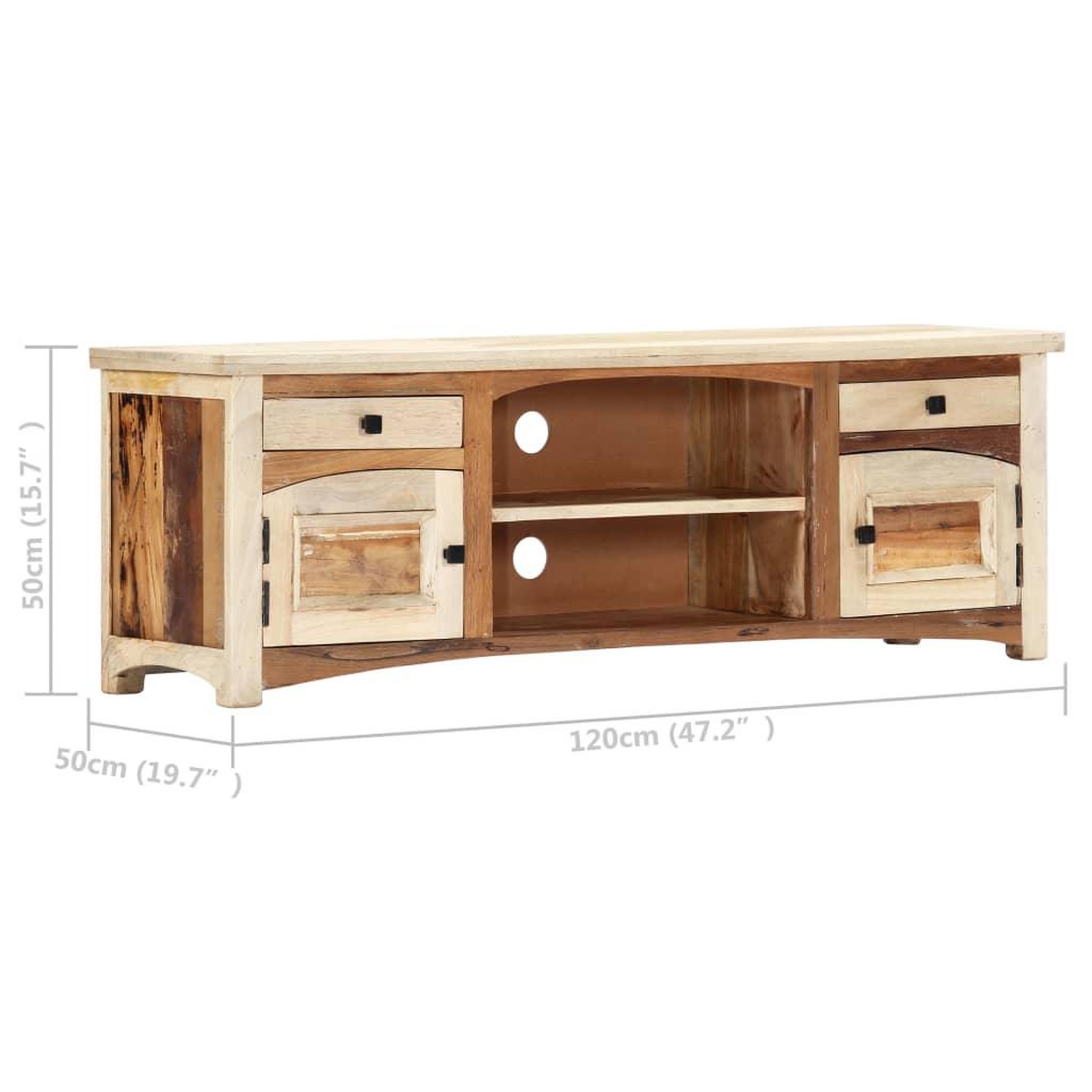 Voir la diapositive 6 : VIDAXL Meuble tv 120 x 30 x 40 cm bois de recuperation massif