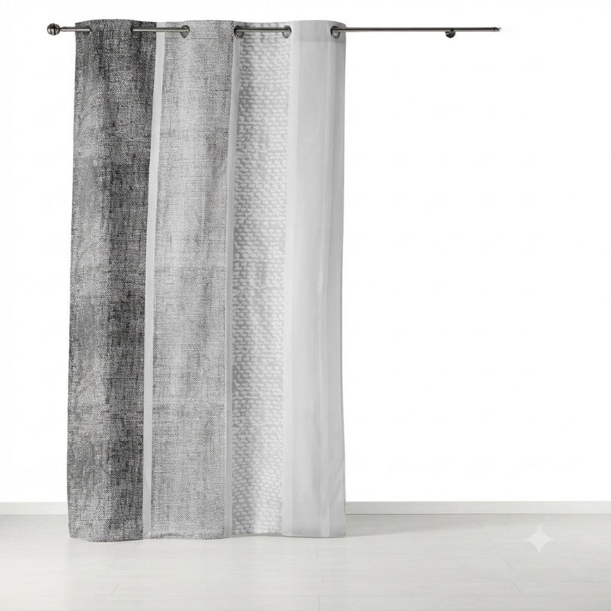 Voir la diapositive 6 : Eden Rideau a oeillets 140 x 240 cm textilio gris