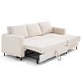 Voir la diapositive 2 : LISA DESIGN Jake - canapé d'angle droit 4 places convertible avec coffre en fausse fourrure
