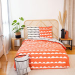 Home collection Parure housse de couette coton bio 57fils/cm-dobe. Coloris disponibles : Rouge