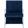 Voir la diapositive 3 : VIDAXL Fauteuil avec pieds chromes Bleu Velours