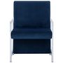 Voir la diapositive 3 : VIDAXL Fauteuil avec pieds chromes Bleu Velours