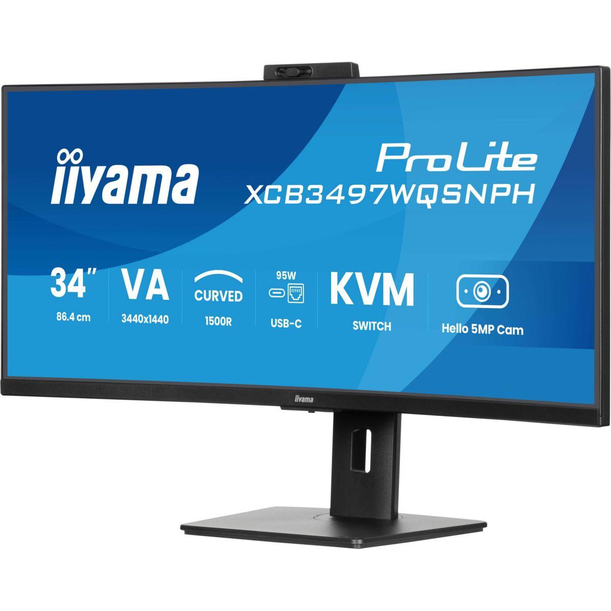 Voir la diapositive 5 : Iiyama Ecran PC PROLITE XCB3497WQSNPH-B1 34'' VA