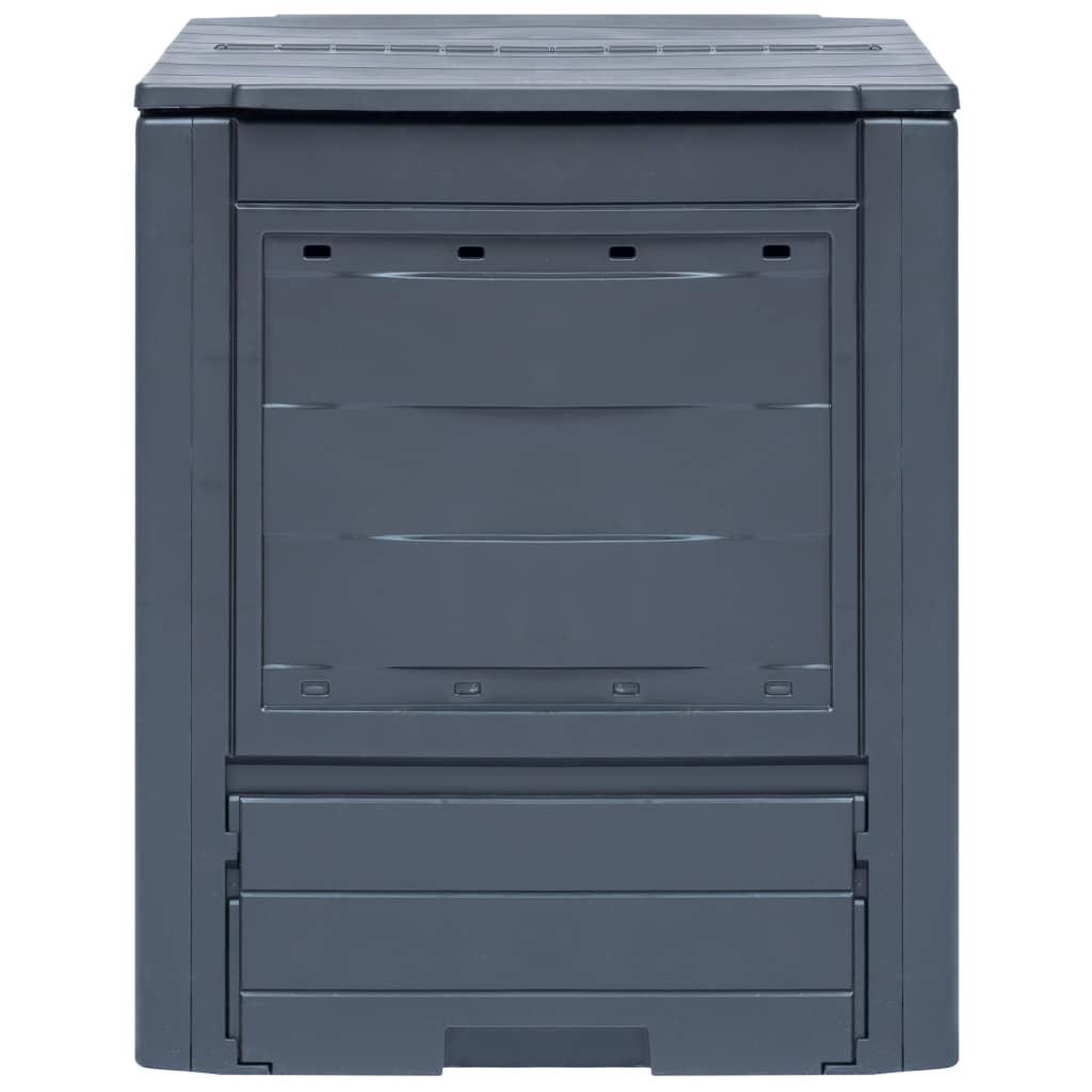 Voir la diapositive 2 : VIDAXL Bac a compost de jardin Gris 60x60x73 cm 260 L