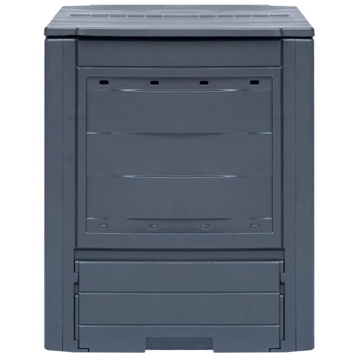 VIDAXL Bac a compost de jardin Gris 60x60x73 cm 260 L