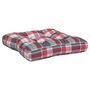 Voir la diapositive 5 : VIDAXL Coussins de palette lot de 2 motif a carreaux rouge tissu
