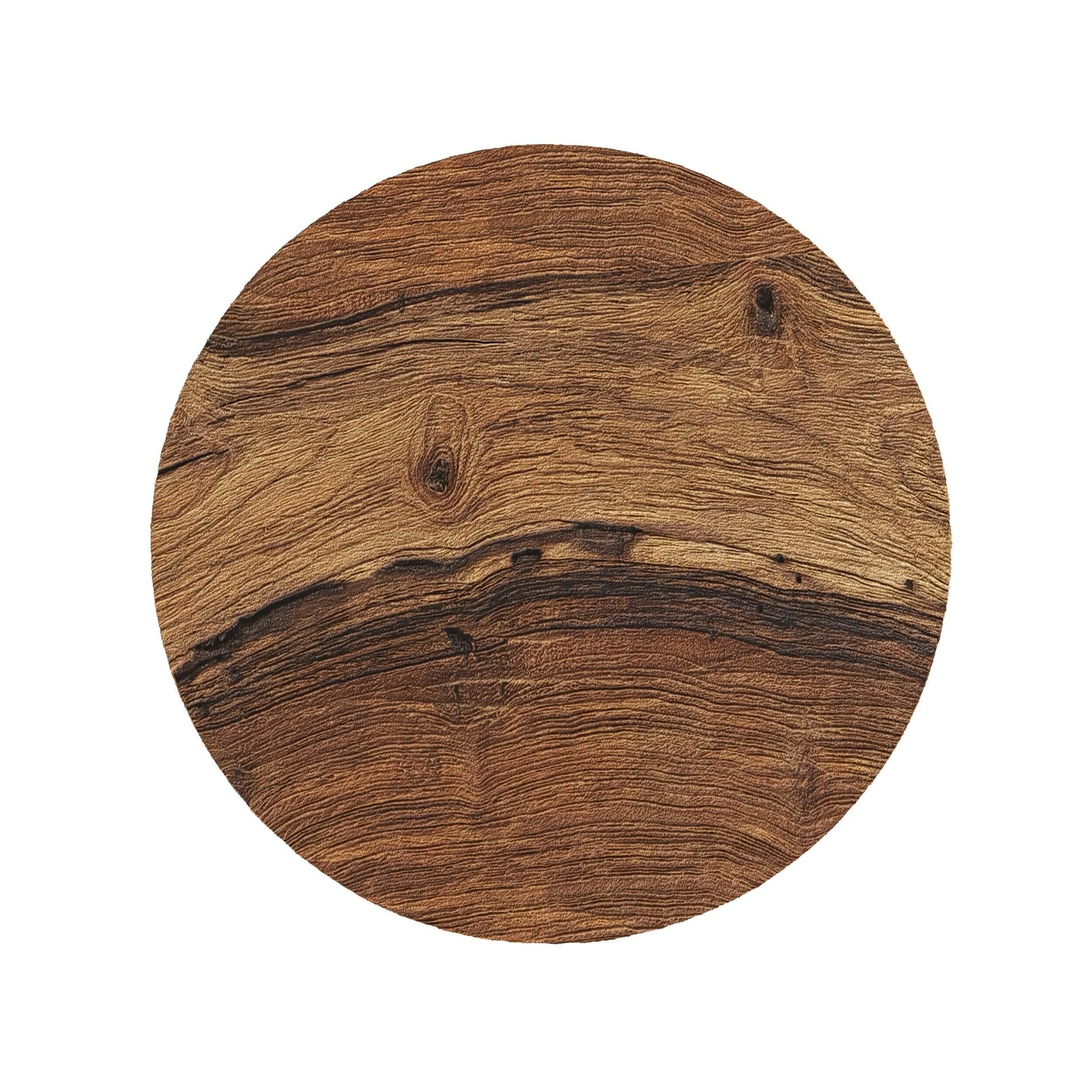 Voir la diapositive 5 : MAISON PAVANE Tabouret rond en bois de teck recyclé H45 cm-Léa