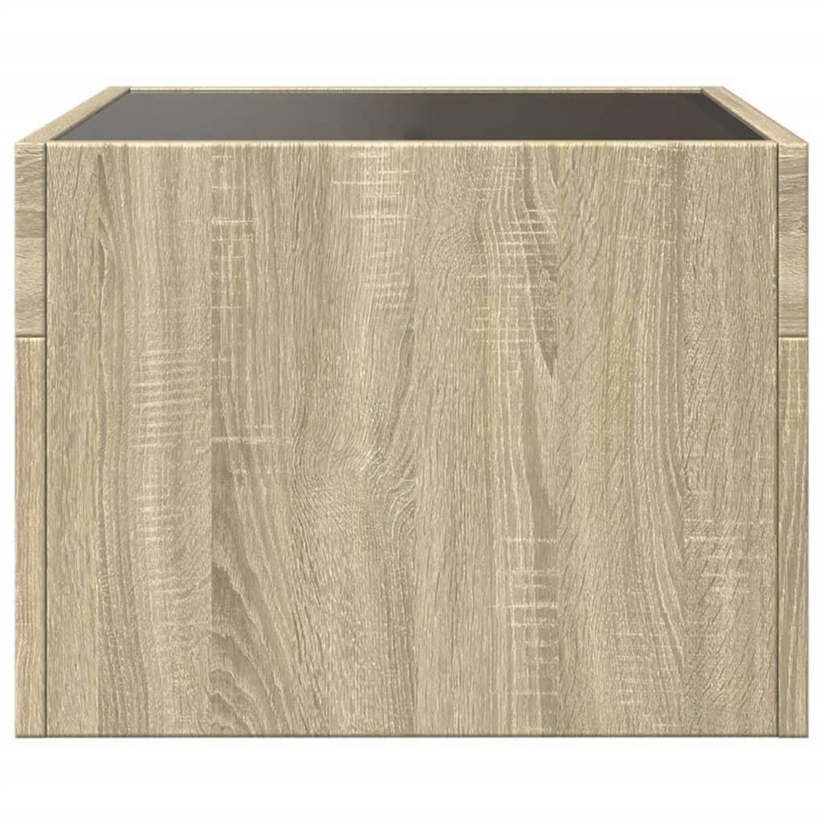 VIDAXL Table de chevet avec LED infini chene sonoma 40x40x30 cm