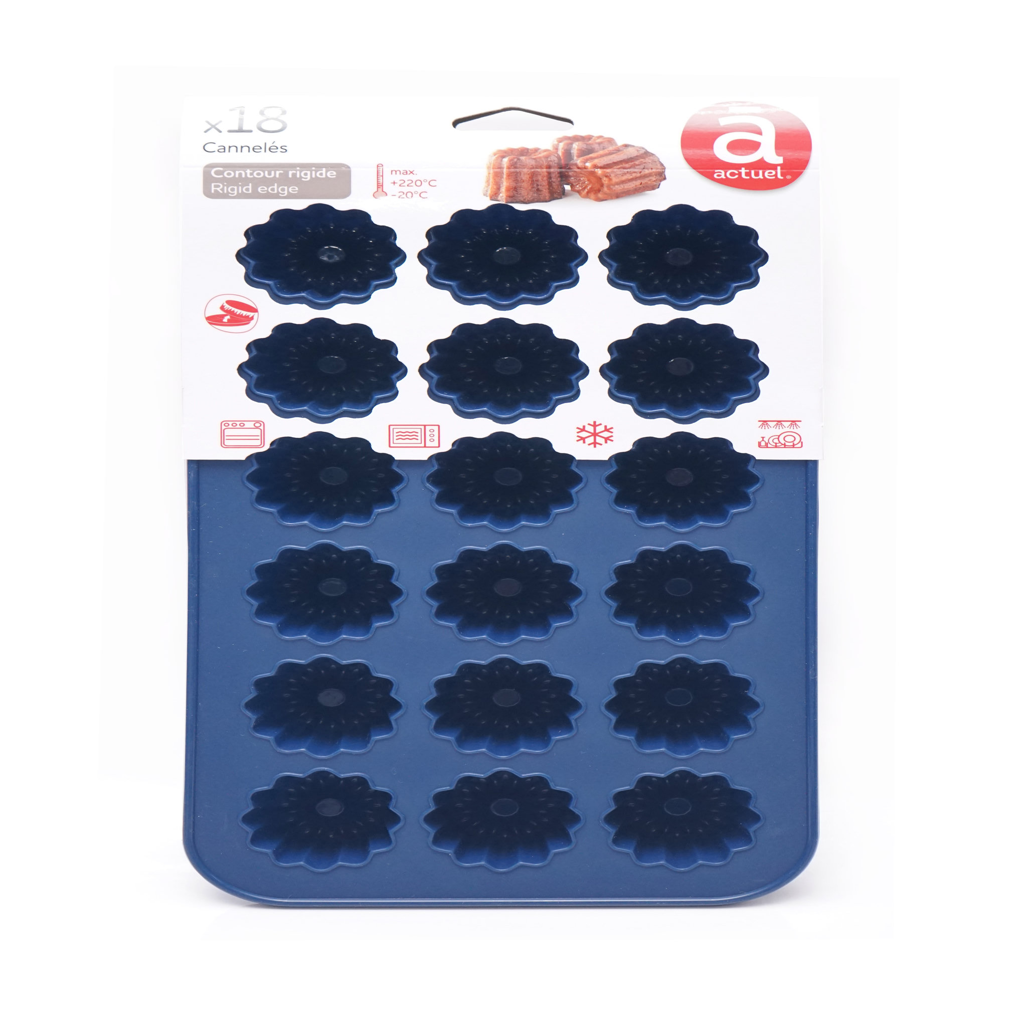 Voir la diapositive 2 : ACTUEL Plaque 18 cannelés silicone renforcé