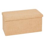 FIVE Pouf Coffre Pliant  Toile de Jute  76cm Naturel