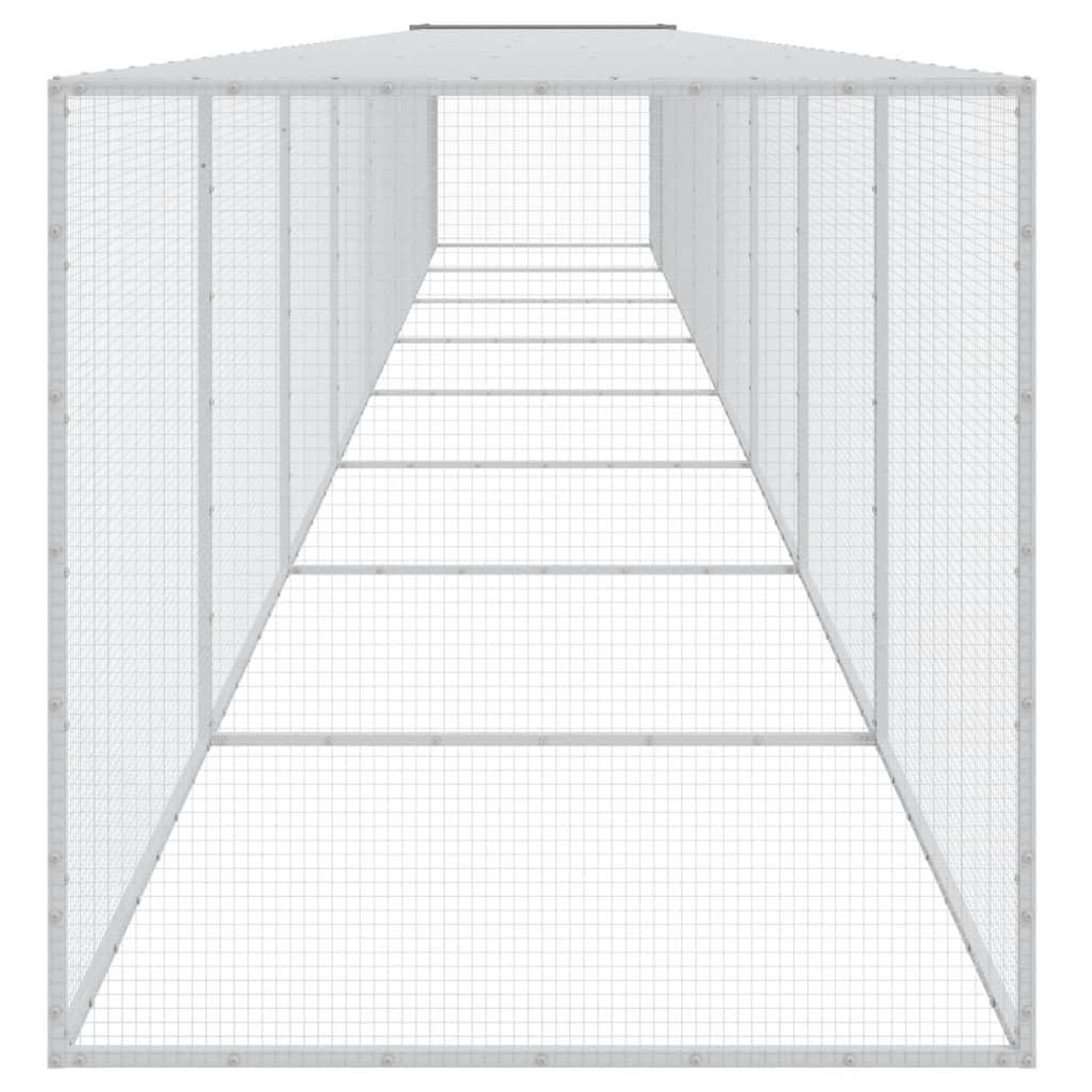 Voir la diapositive 4 : VIDAXL Poulailler avec toit gris clair 803x98x90 cm acier galvanise