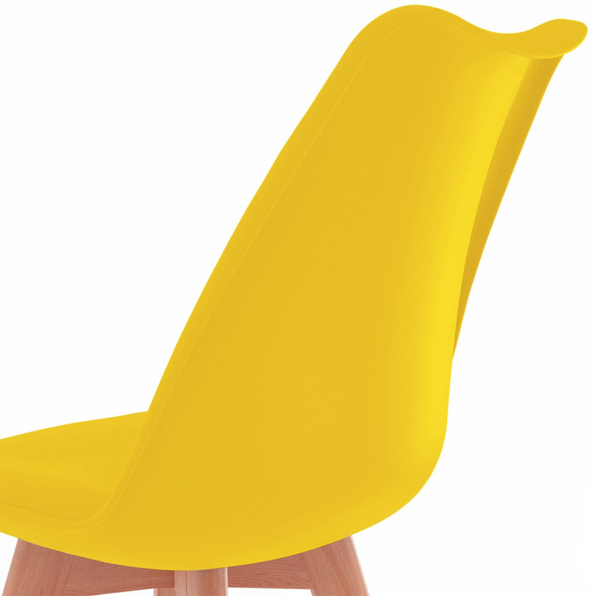 Voir la diapositive 6 : ID MARKET Lot de 4 chaises scandinaves sara mix color gris foncé, gris clair, blanc et jaune