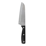 B BASIC & CO Couteau Japonais Santoku  Dice  Inox 29cm Noir