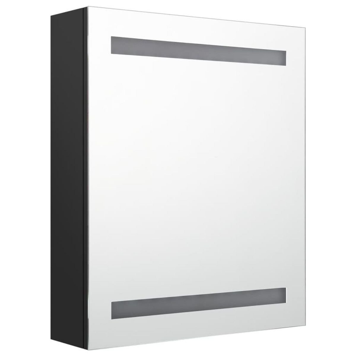VIDAXL Armoire de salle de bain a miroir LED noir 50x14x60 cm