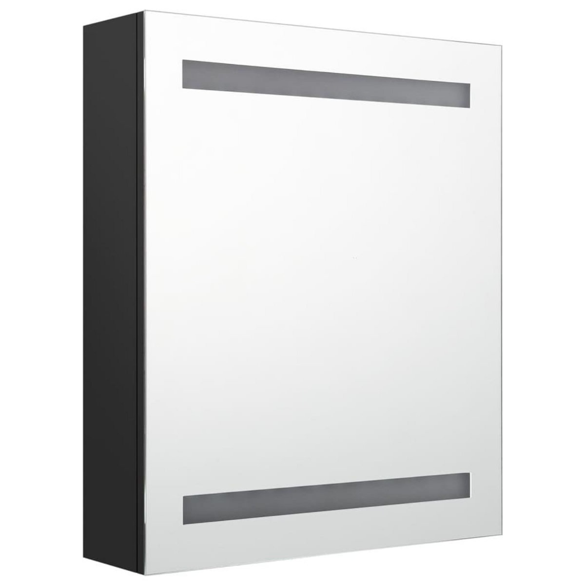 VIDAXL Armoire de salle de bain a miroir LED noir 50x14x60 cm