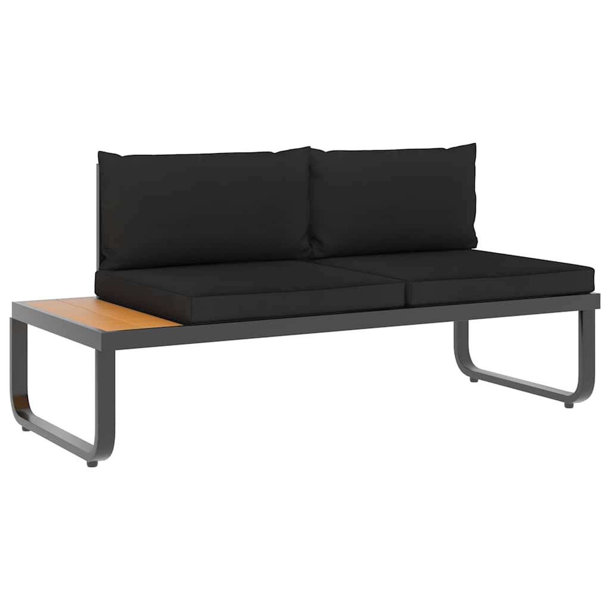 Voir la diapositive 4 : VIDAXL Canapes d'angle de jardin 4 pcs et coussins aluminium et wpc