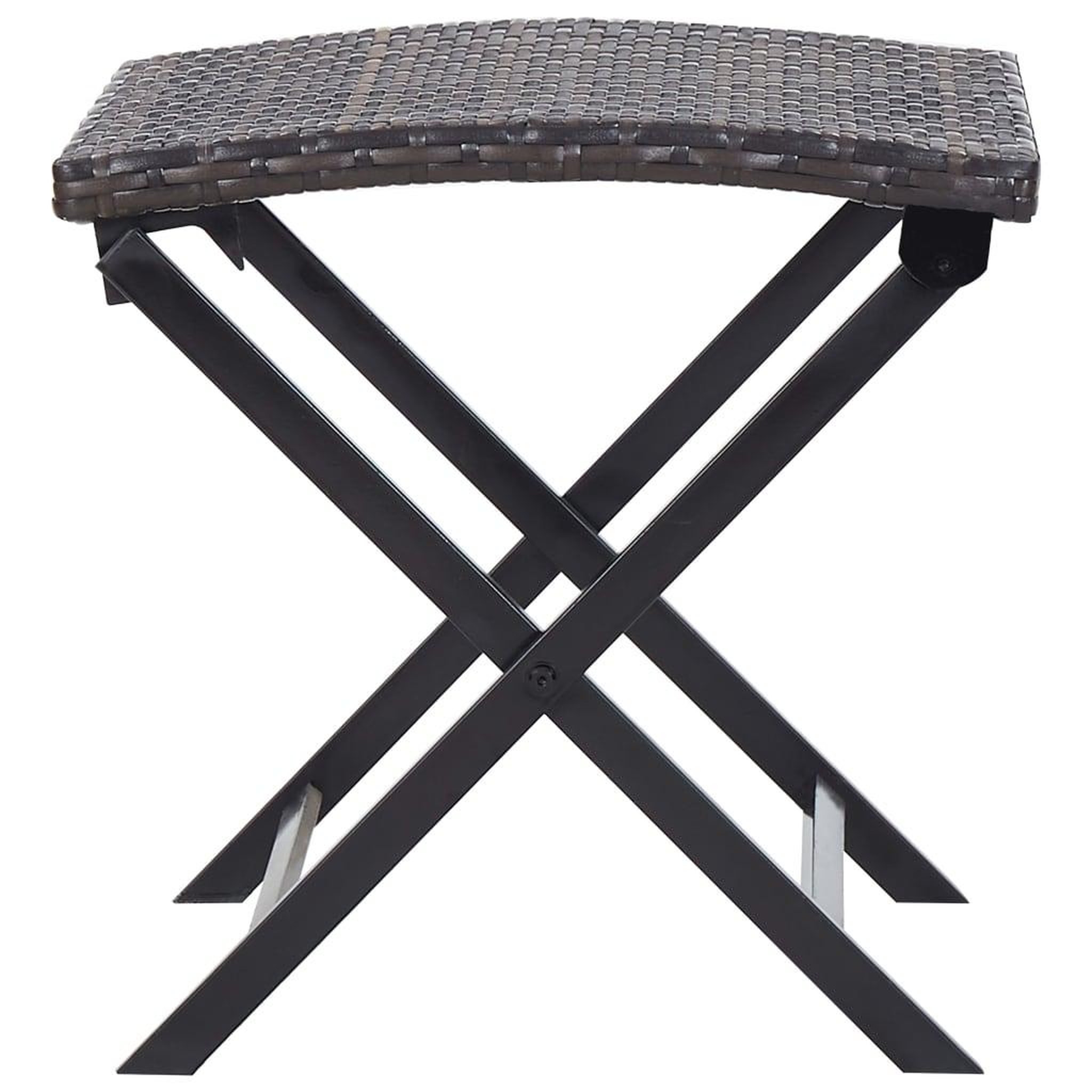 Voir la diapositive 3 : VIDAXL Tabouret pliable Resine tressee Marron