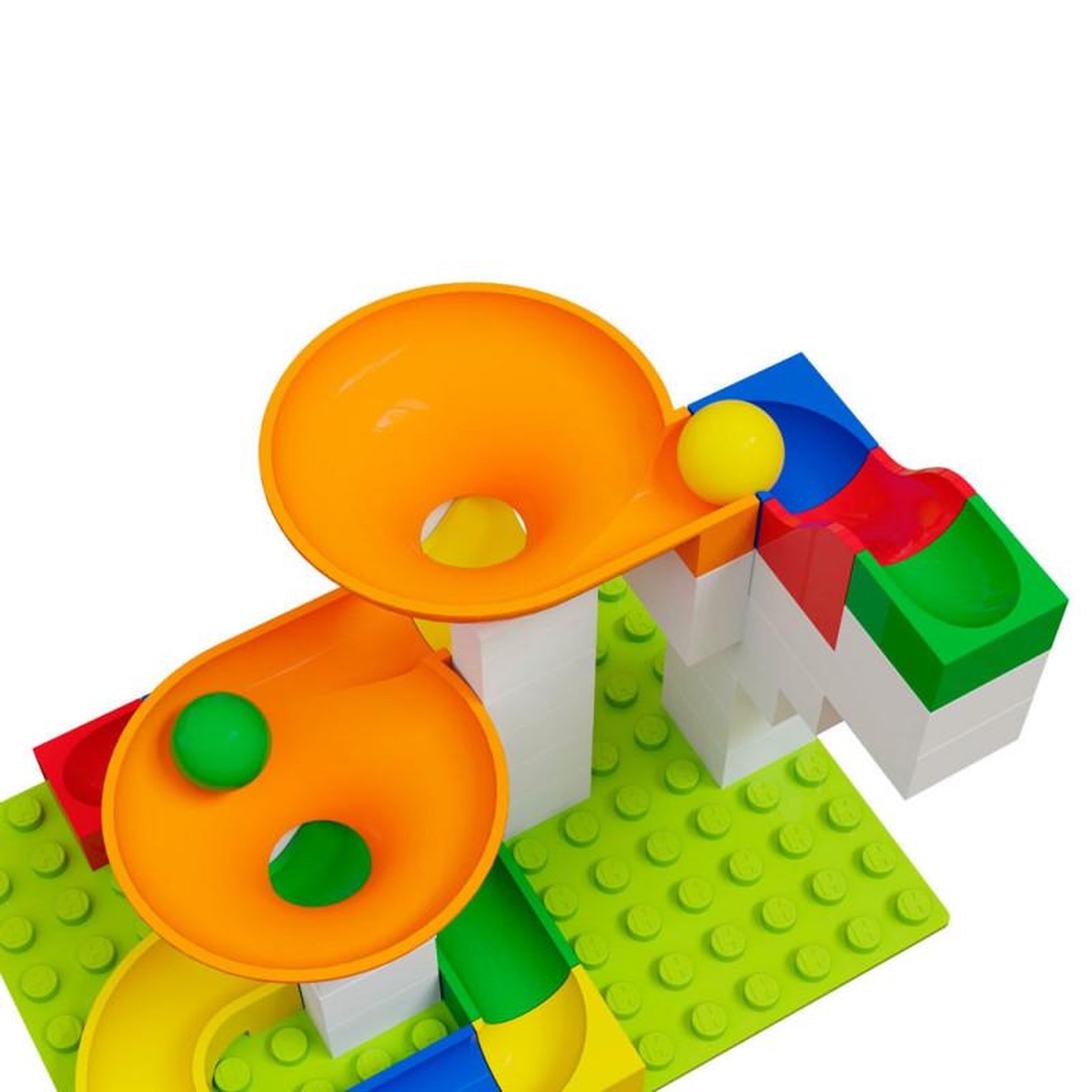 Voir la diapositive 3 : HUBELINO Hubelino Marble Track Expansion Set Funnel, 44 pcs.
