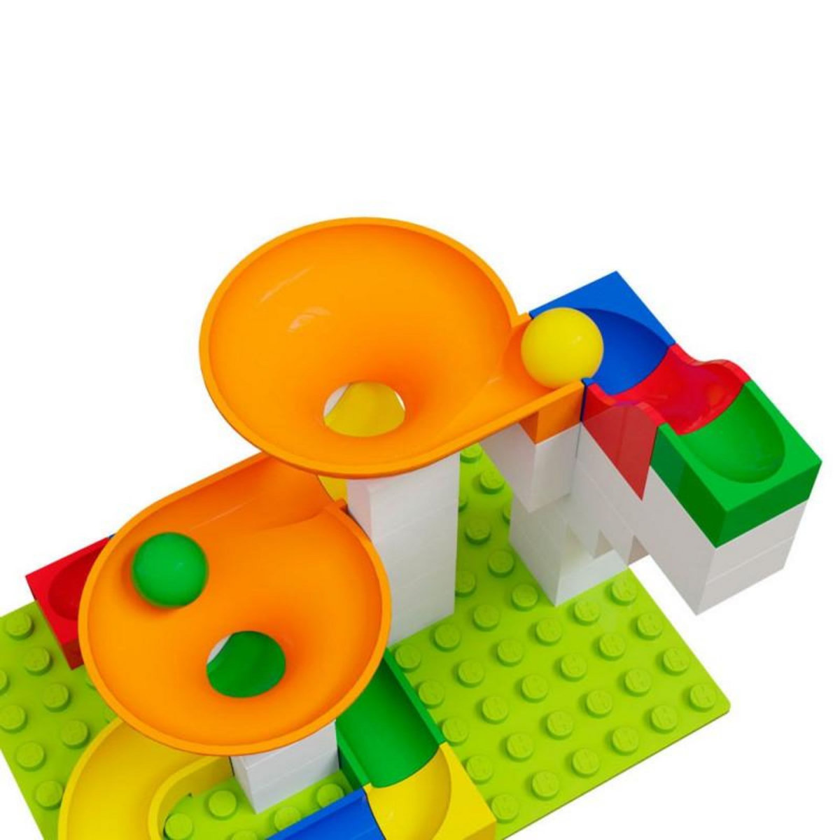 HUBELINO Hubelino Marble Track Expansion Set Funnel, 44 pcs.