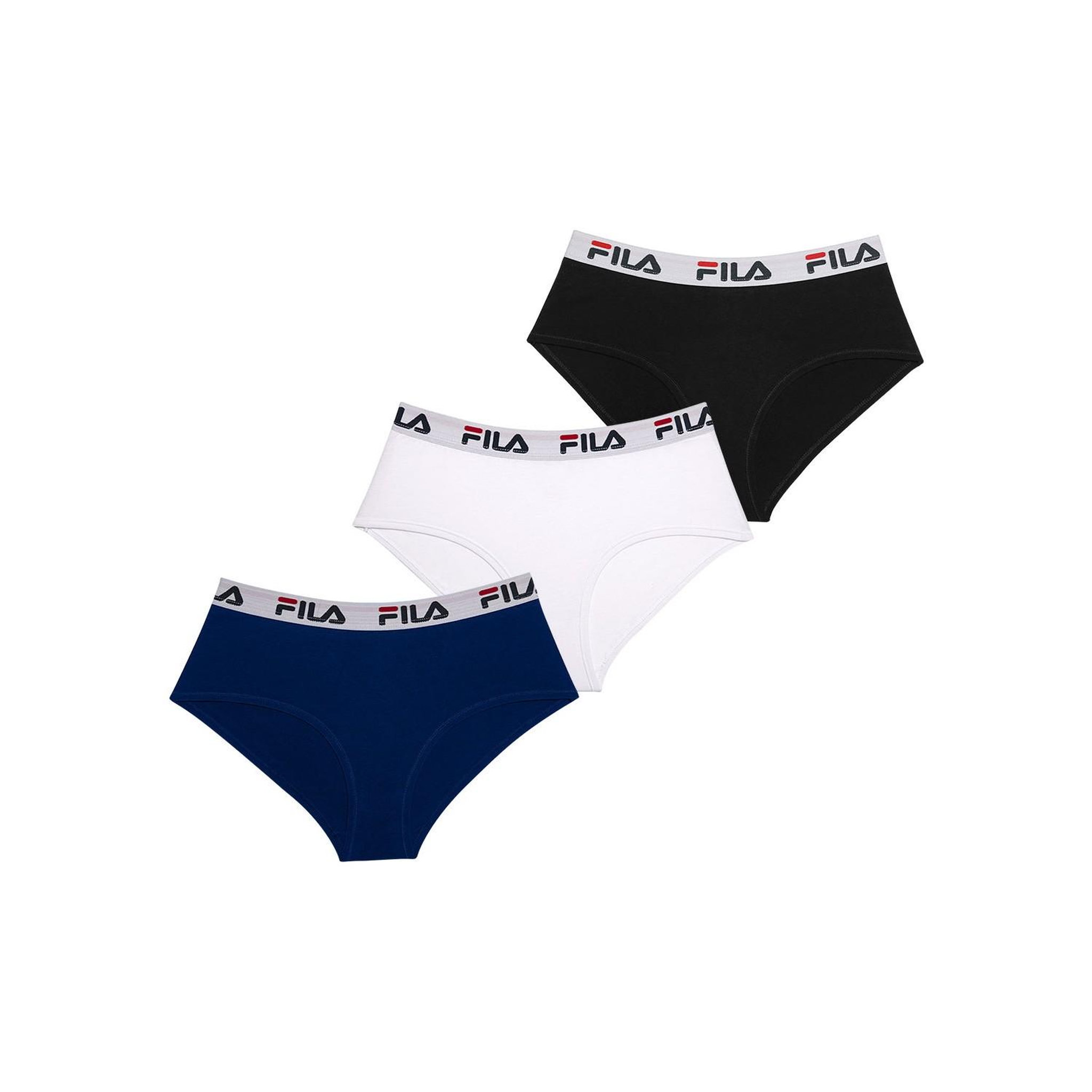 Voir la diapositive 1 : FILA Lot de 3 Culottes coton femme FU6044D