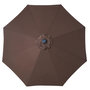 Voir la diapositive 6 : OUTSUNNY Parasol lumineux octogonal inclinable Ø 2,67 x 2,4H m parasol LED solaire métal polyester haute densité 180 g/m² chocolat