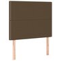 Voir la diapositive 4 : VIDAXL Tete de lit a LED Marron fonce 100x5x118/128 cm Tissu
