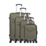 AMERICAN TRAVEL AMERICAN TRAVEL - Set de 4 Valises CHELSEA-M 75 cm 4 Roues. Coloris disponibles : Noir, Beige, Gris, Bleu