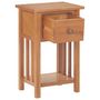 Voir la diapositive 2 : VIDAXL Table a revues avec tiroir 35x27x55 cm Bois de chene solide