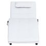 Voir la diapositive 5 : VIDAXL Chaise longue de massage avec oreiller Blanc Similicuir