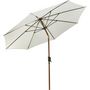 Voir la diapositive 4 : GARDENSTAR Parasol INCLINABLE - Aluminium Effet bois - D37.5 mm 