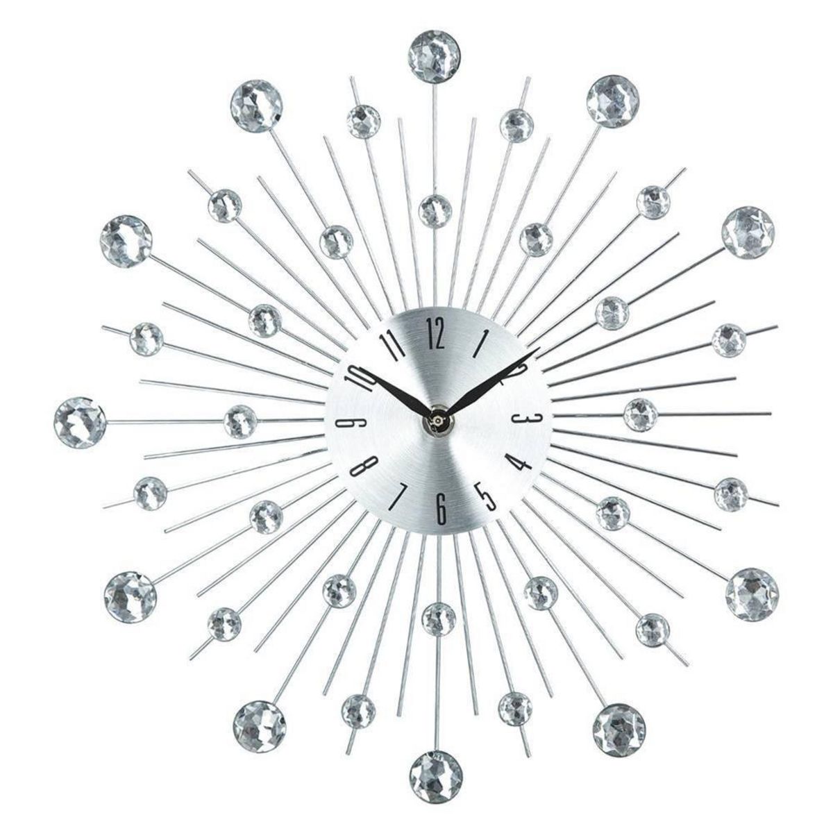 ATMOSPHERA Pendule Alu Strass Ø33cm