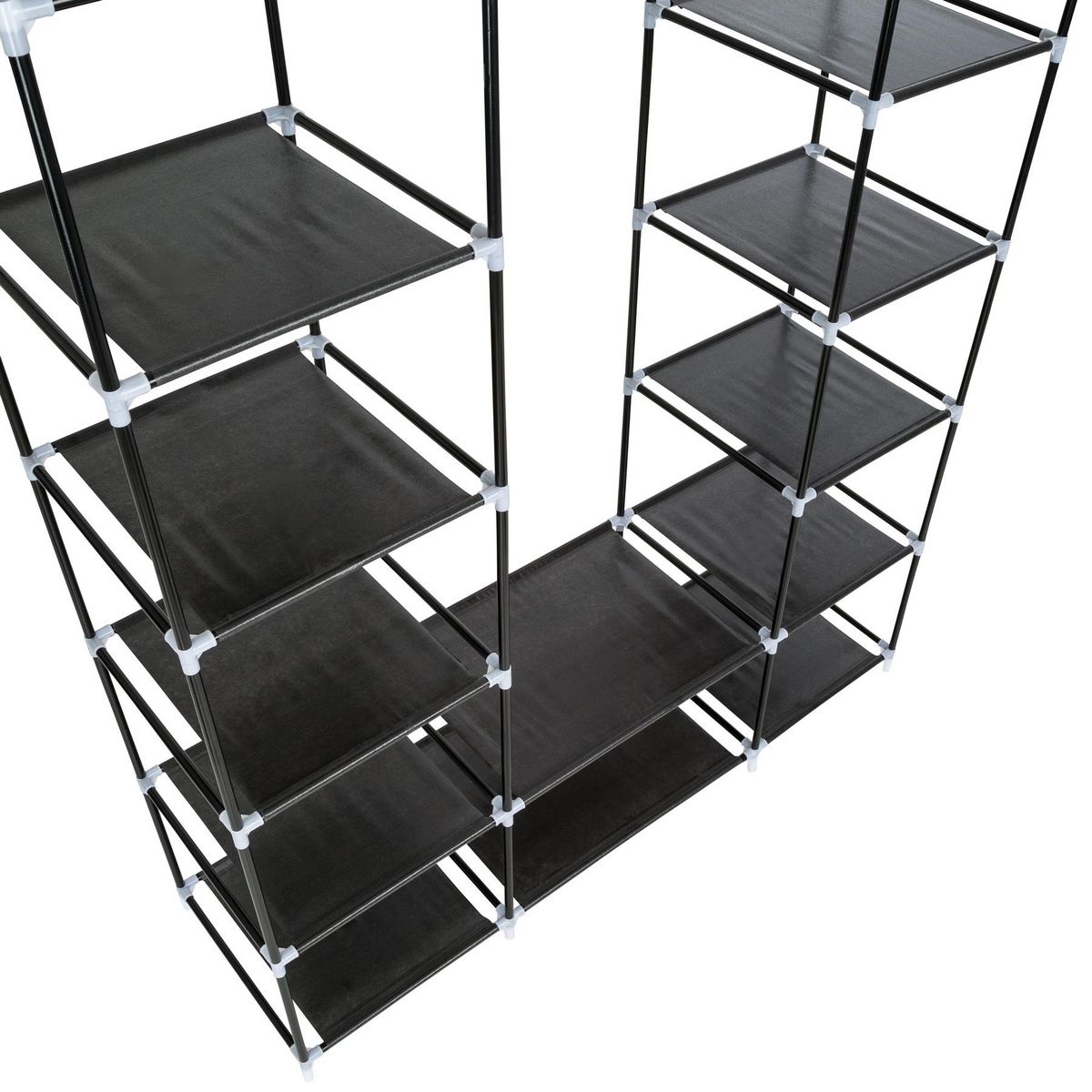 tectake Armoire Penderie en tissu 12 compartiments 150x175x45cm