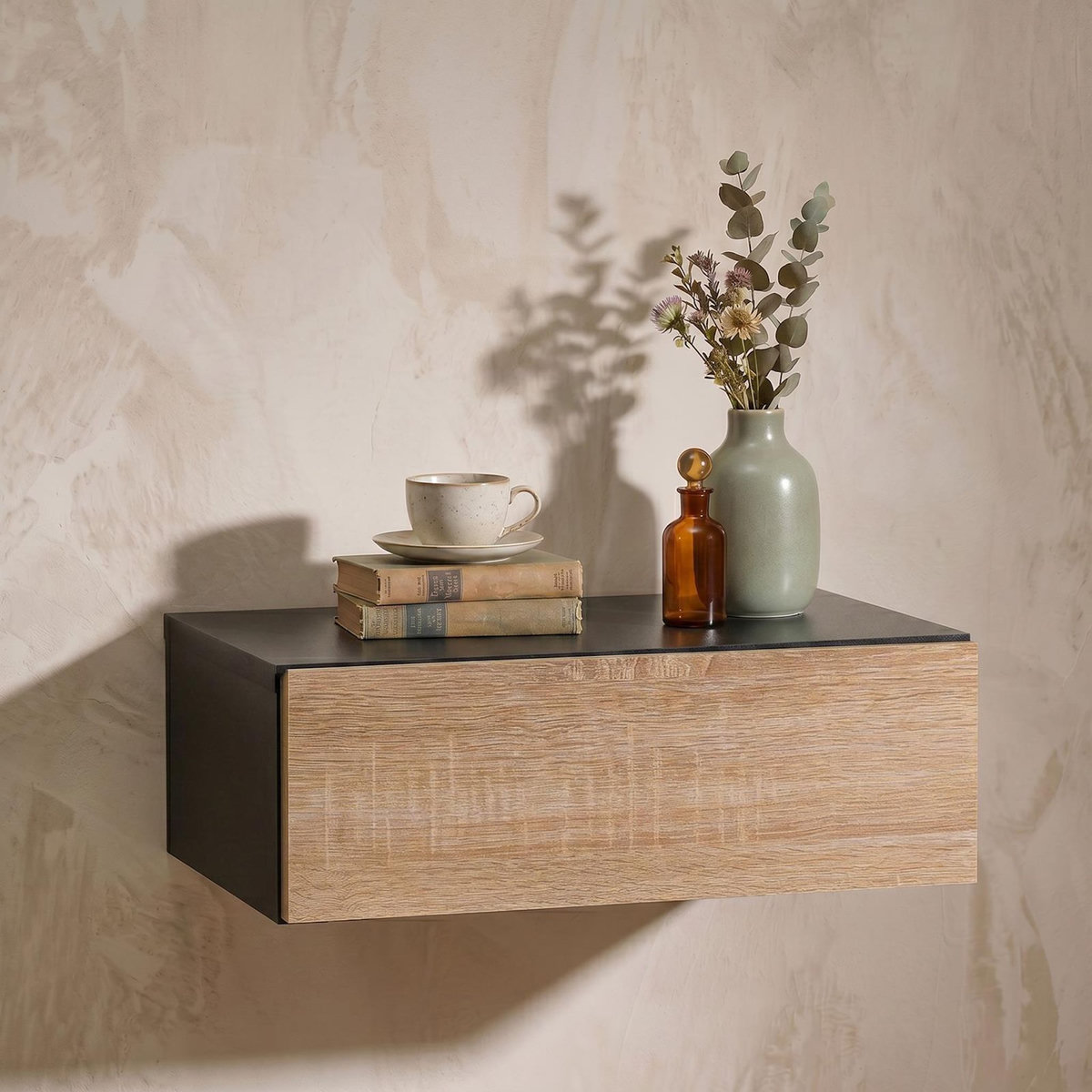 IDIMEX Chevet suspendu OCEANE, en bois