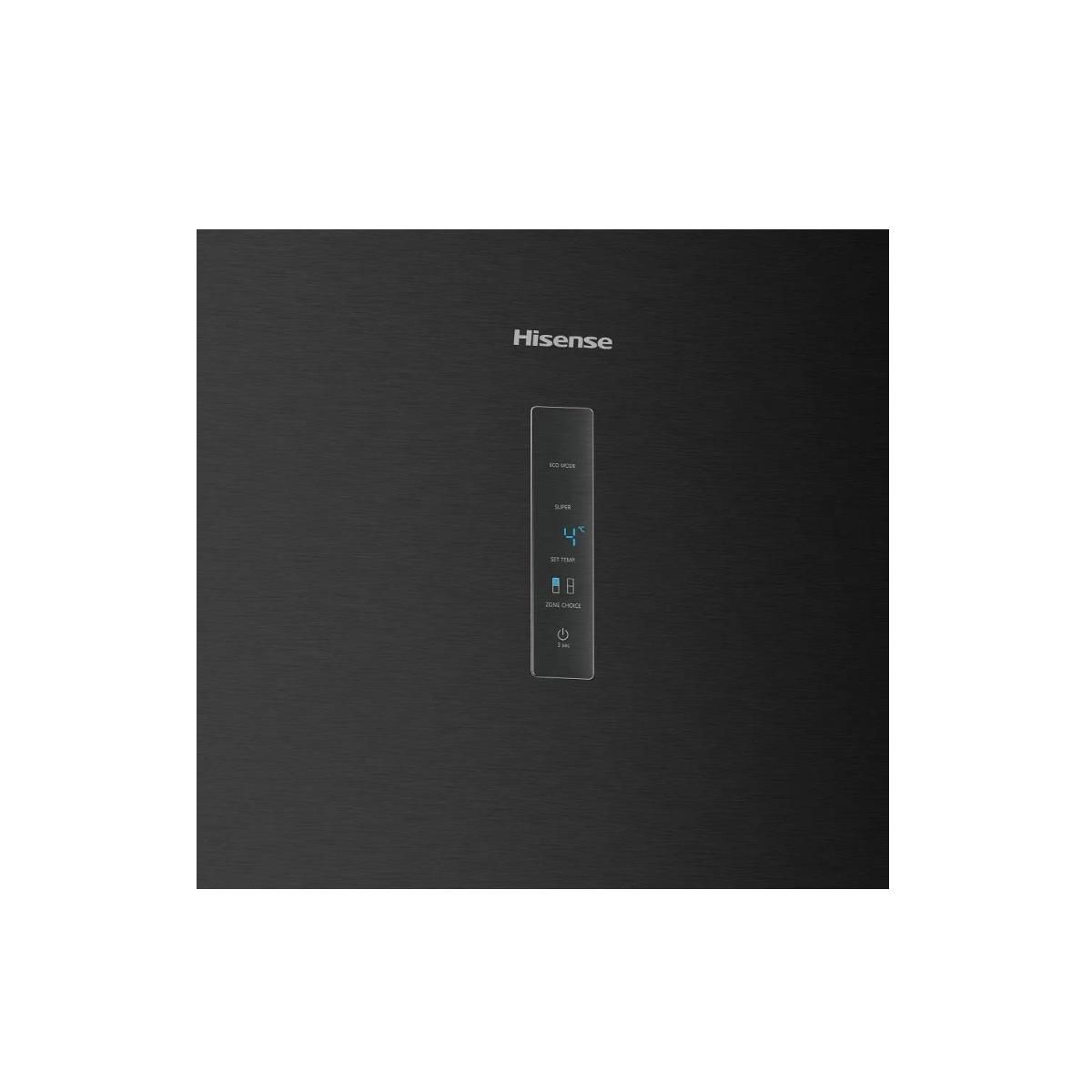 Hisense Réfrigérateur combiné 60cm 336l nofrost inox noir - FCN331AFD
