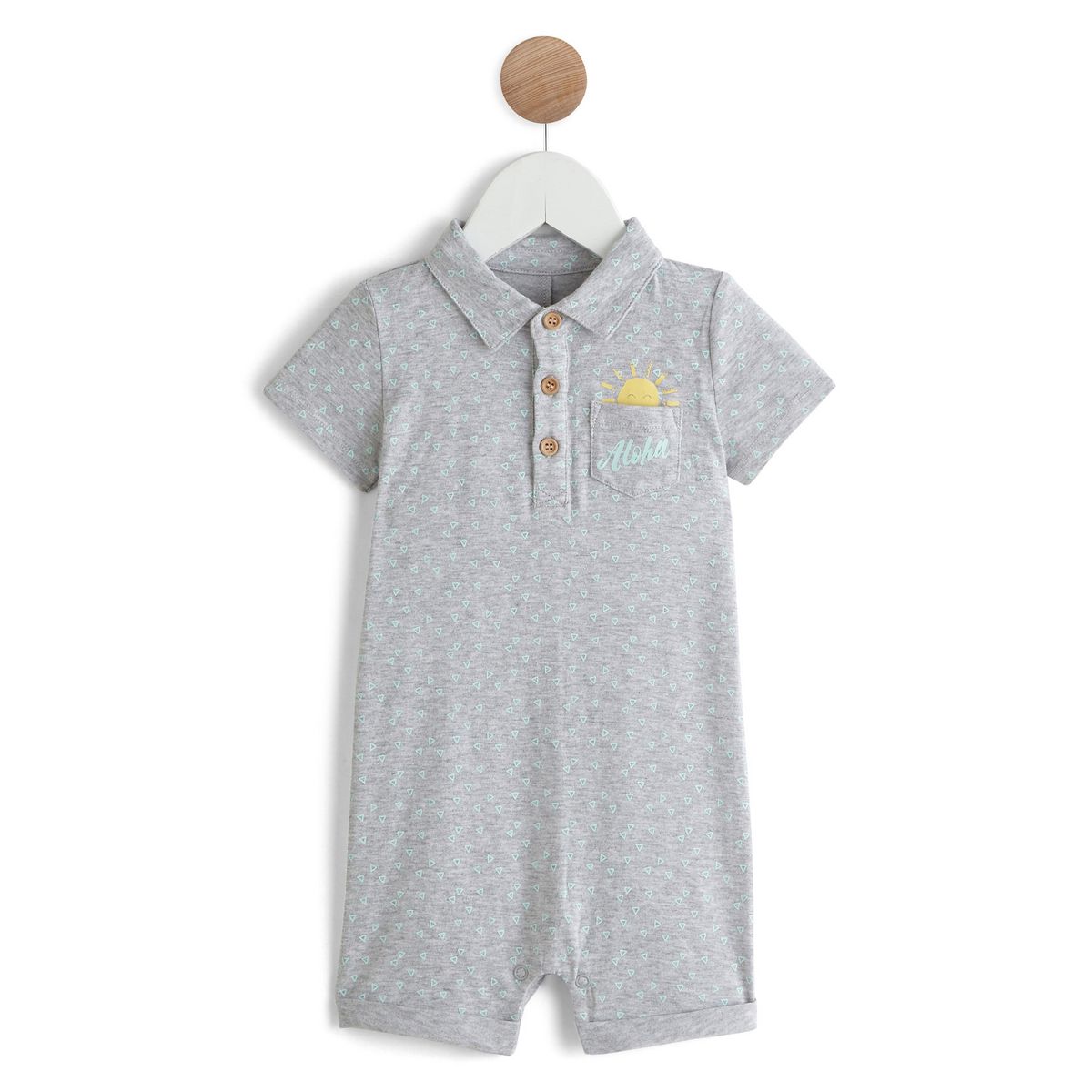 IN EXTENSO Combishort avec col polo bébé garçon
