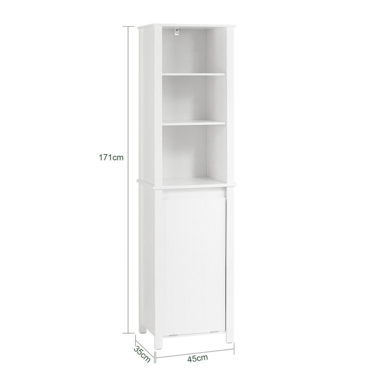 SOBUY SoBuy - Colonne De Salle De Bain à une porte - Blanc - 45x35x171cm - Minimaliste - BZR102-W