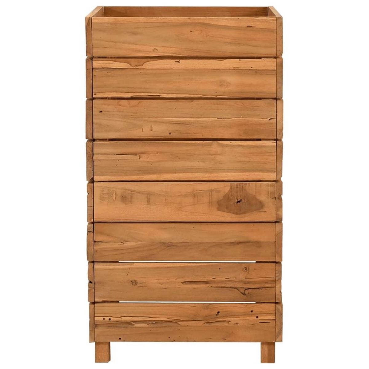 VIDAXL Lit sureleve 50x40x72 cm bois de teck recycle et acier