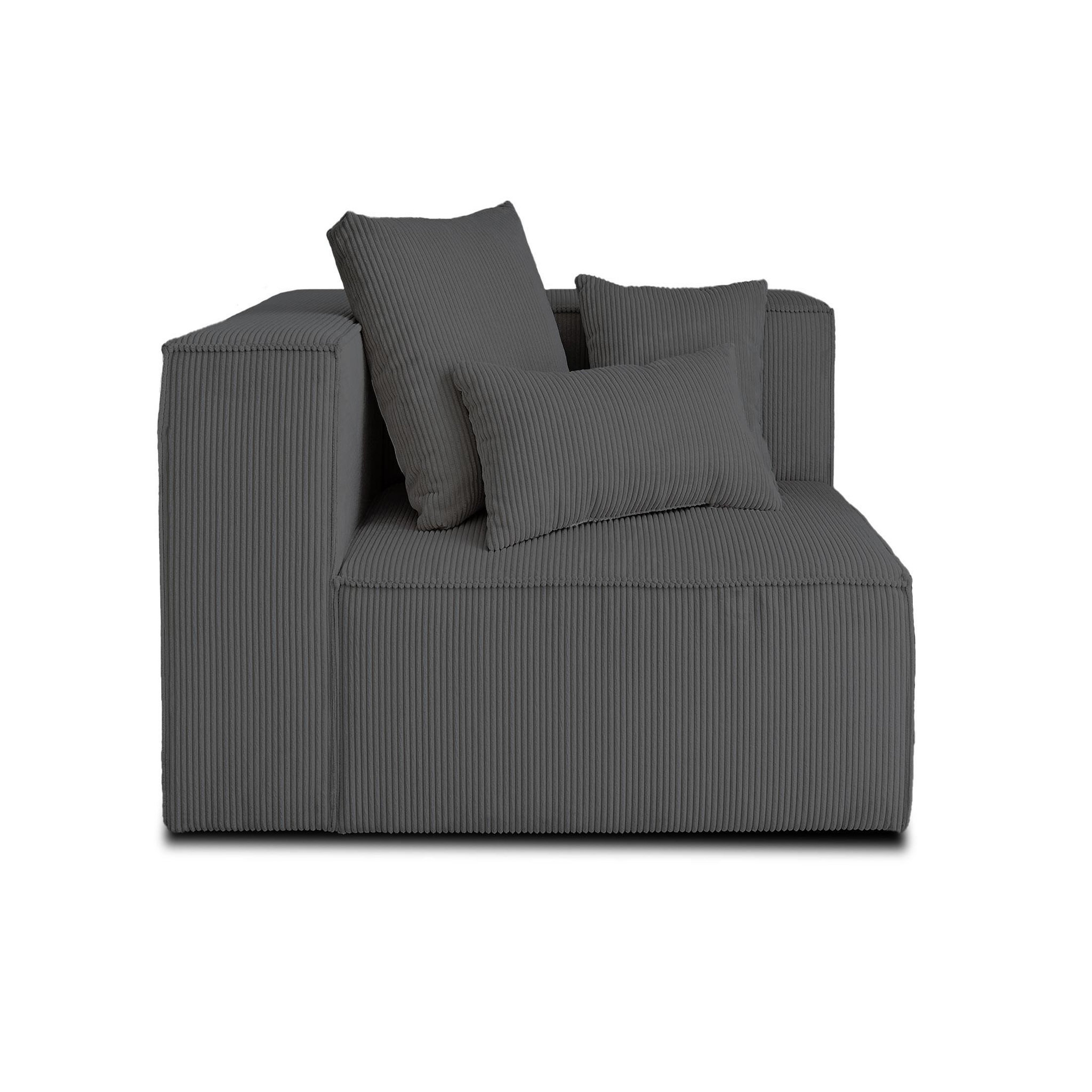 Voir la diapositive 1 : BEST MOBILIER Colombine - module d'assise gauche - en velours côtelé