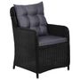Voir la diapositive 5 : VIDAXL Ensemble a manger d'exterieur 9 pcs Resine tressee Noir