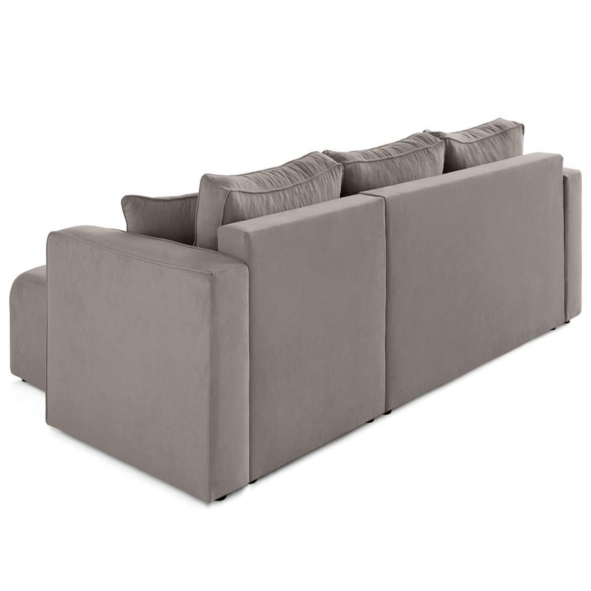 Voir la diapositive 5 : BEST MOBILIER Topaze - canapé d'angle déhoussable réversible 4 places en tissu
