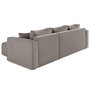 Voir la diapositive 5 : BEST MOBILIER Topaze - canapé d'angle déhoussable réversible 4 places en tissu