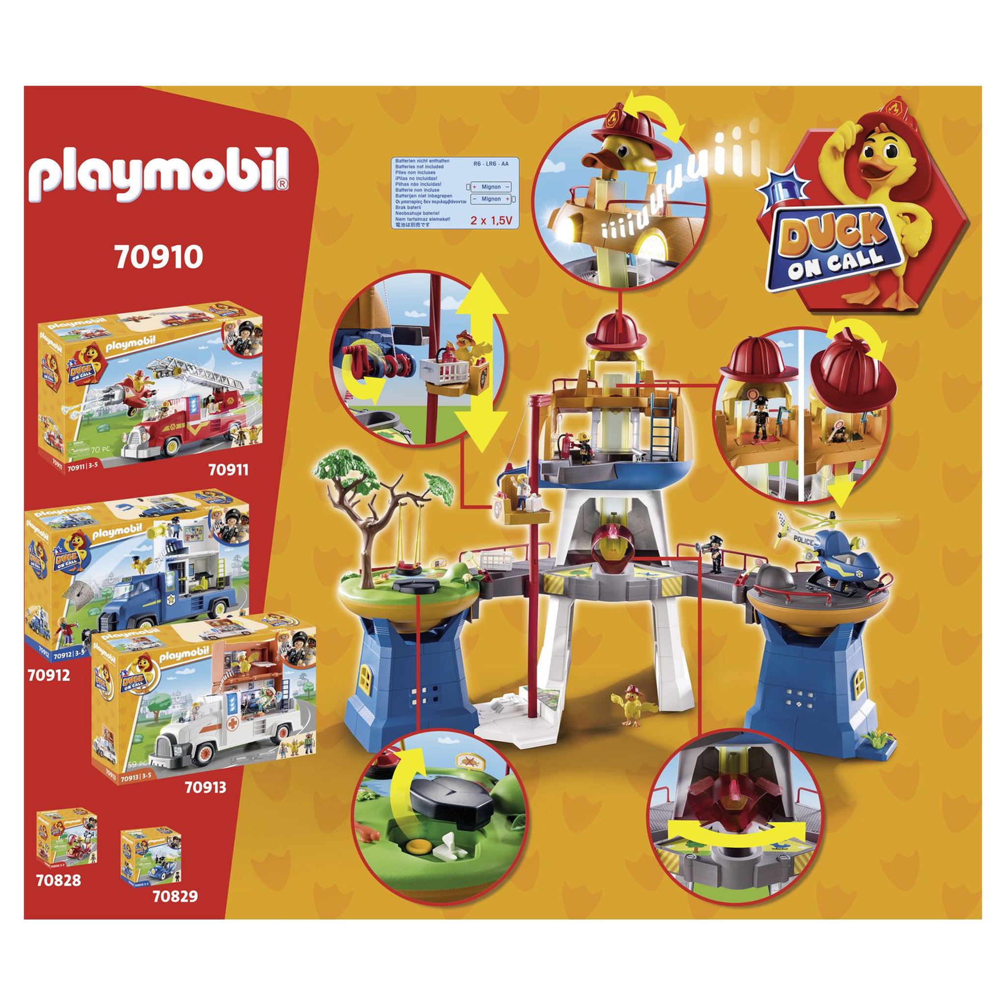Voir la diapositive 3 : PLAYMOBIL 70910 - Duck on Call - Quartier général 