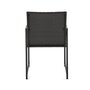 Voir la diapositive 6 : BEST MOBILIER Olaria – ensemble table et chaises de jardin en acier noir - 8 places - coussins gris
