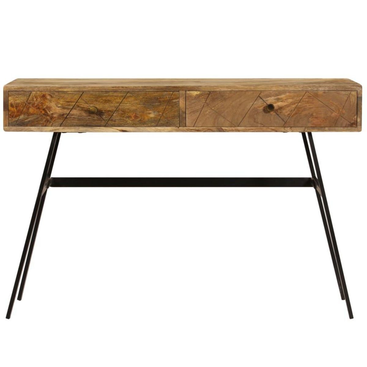 VIDAXL Bureau avec tiroirs Bois solide de manguier 110x50x76 cm