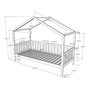 Voir la diapositive 4 : Paris Prix Pack - Lit Enfant Cabane & Matelas  Dallas II  90x200cm Naturel