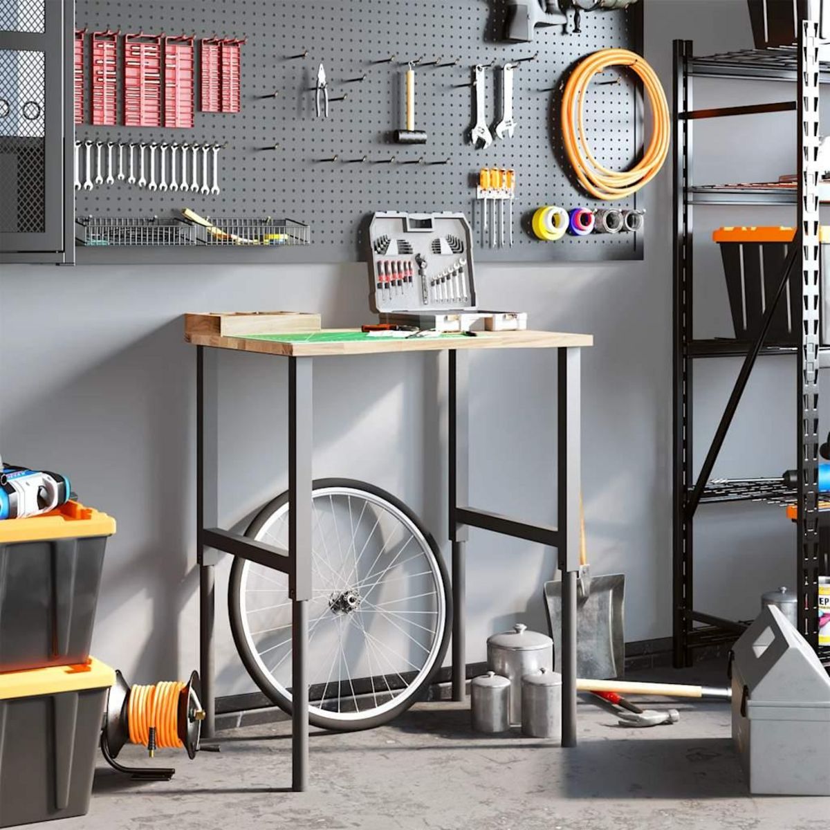 VIDAXL Etabli 80x60x(71,5-98) cm bois de chene massif